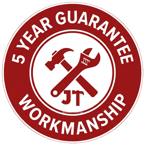 JT 5-year workmanship guarantee badge