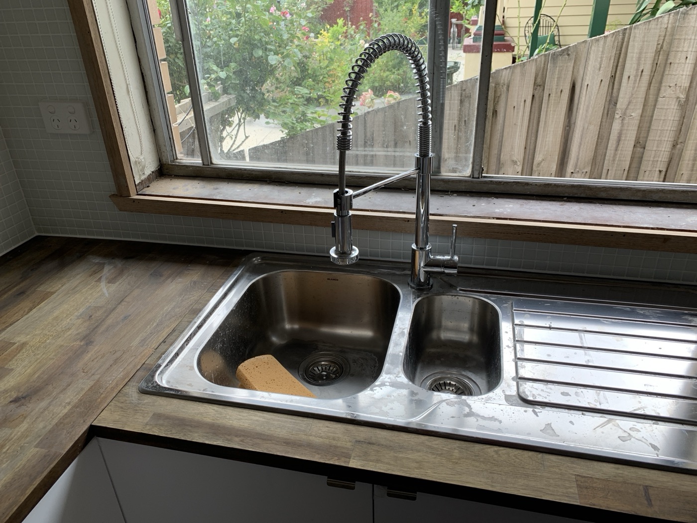 Kitchen sink and gooseneck tap by JT Handyman in Brunswick East, VIC