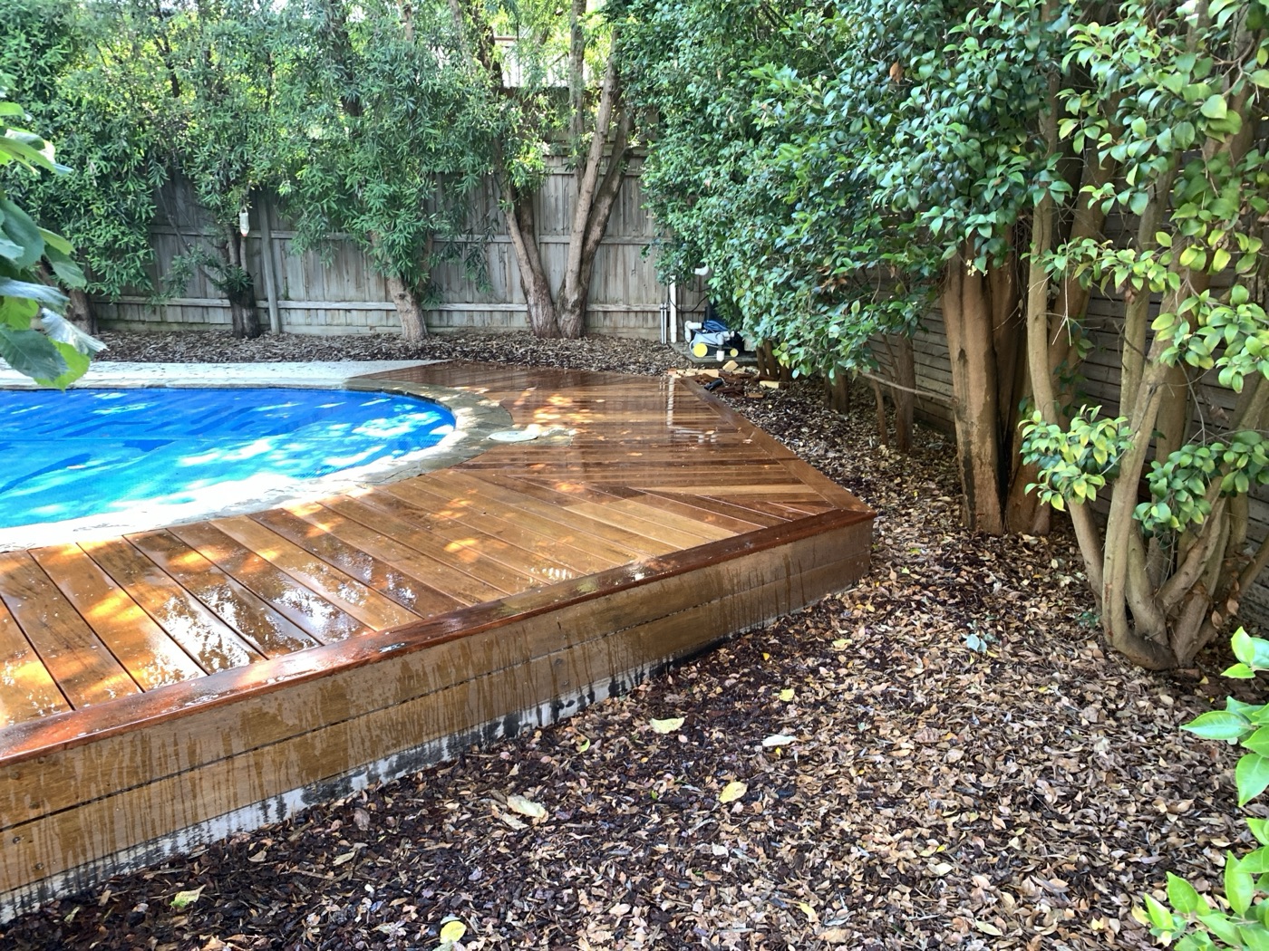 Timber pool deck built by JT Handyman in Croydon Hills VIC