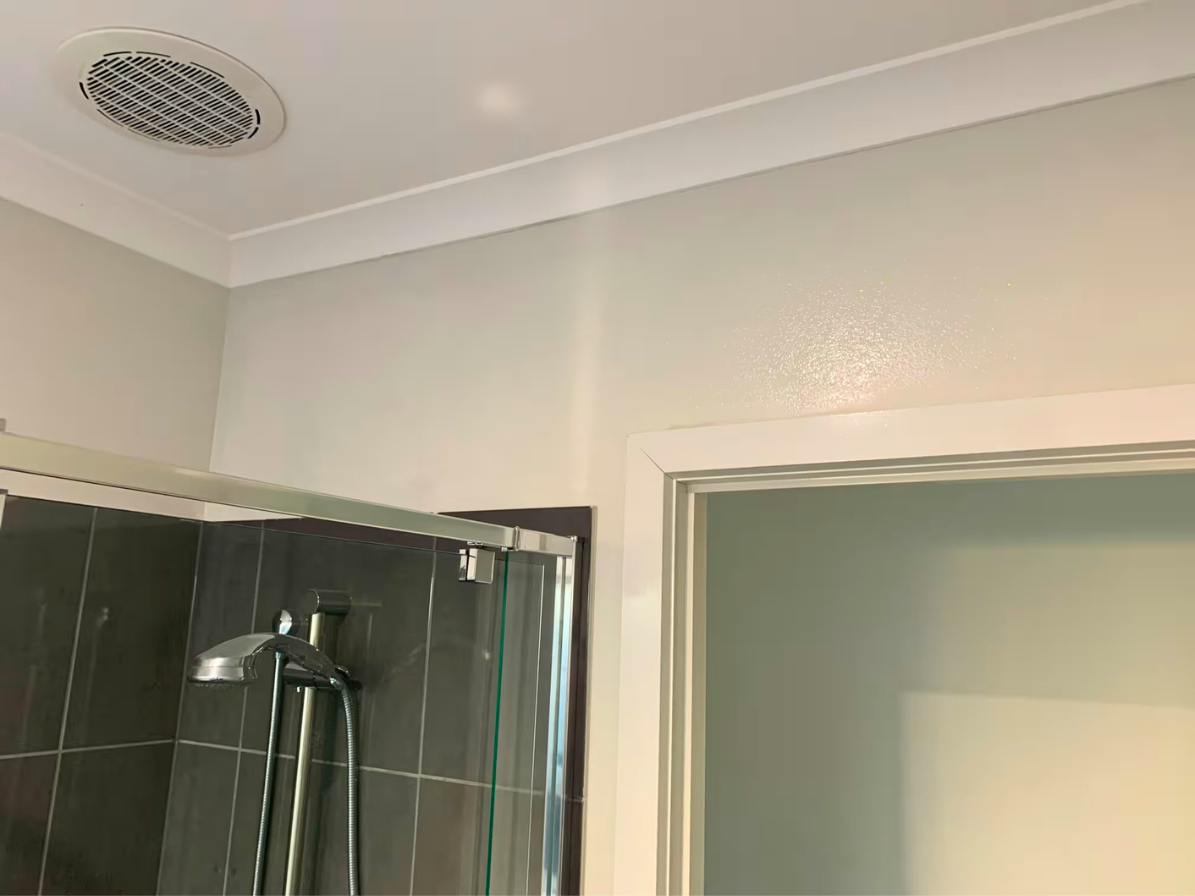 Cracked wall patched and prepped by JT Handyman